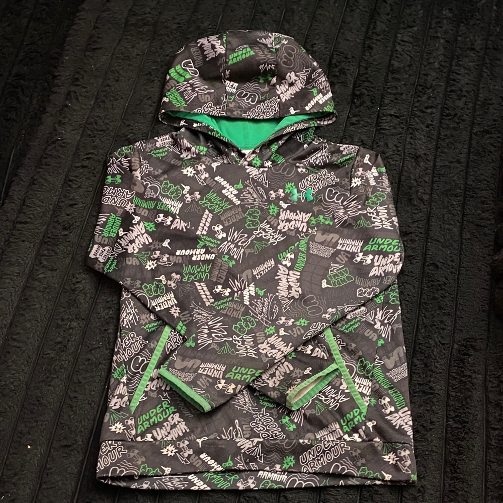 Under Armour Kids Hoodie - Black and Green
